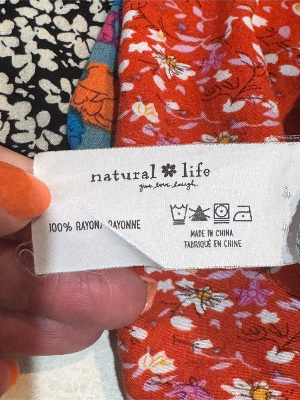 Natural Life Patchwork Floral Button Down Shirt Size Small - Picture 12 of 12